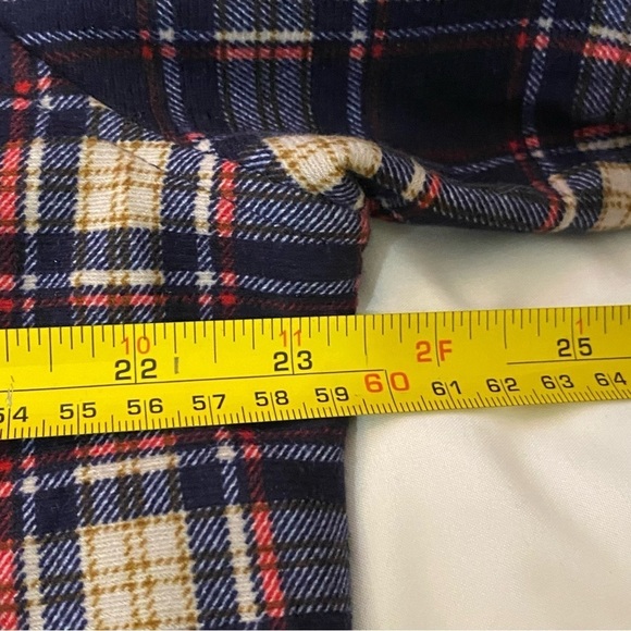 Men’s plaid checkered button down collared flannel shirt blue black white red - Picture 6 of 8